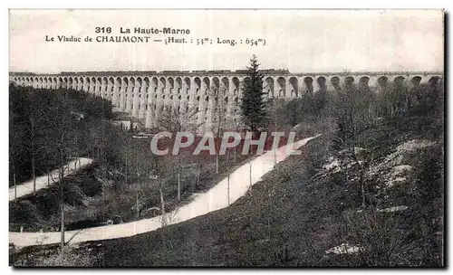 Ansichtskarte AK La Hante Marne Le Viaduc de Chaumont Train