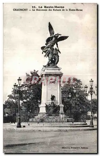Cartes postales La Hante Marne Chaumont Le Monument des Entants de la Hante Marne