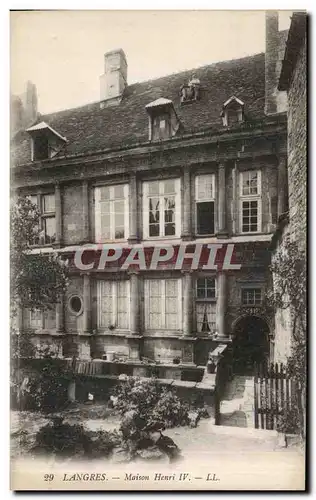 Langres Cartes postales Maison de Henri IV