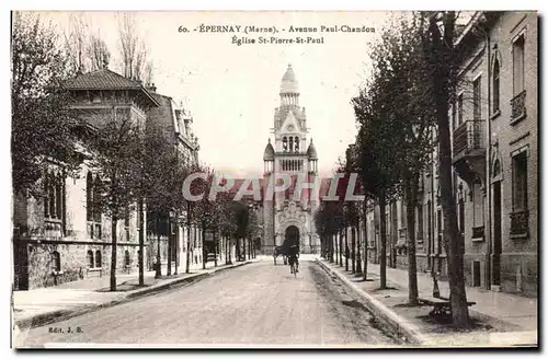 Cartes postales Epernay Avenue Paul Chandon Eglise St Pierre St Paul