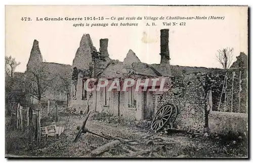 Cartes postales Ce qui reste du village de Chatillon sur Morin