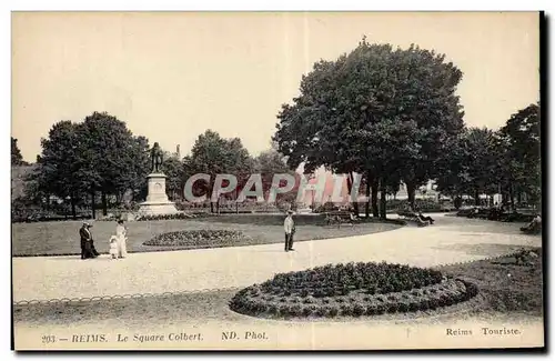 Ansichtskarte AK Reims Le square Colbert