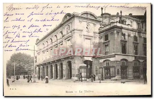 Cartes postales Reims Le theatre