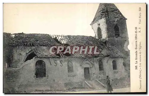 Cartes postales Prosnes Les ruines de l eglise