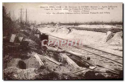 Ansichtskarte AK Environs de Reims Apres l offensive Ligne de chalons entre la Pompelle et Sillery