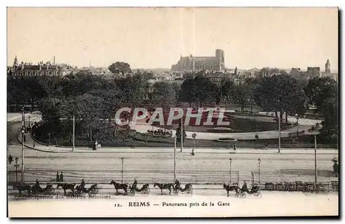 Ansichtskarte AK Reims Panorama pris de la gare