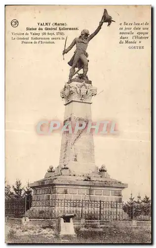 Ansichtskarte AK Valmy Statue du general Kellermann
