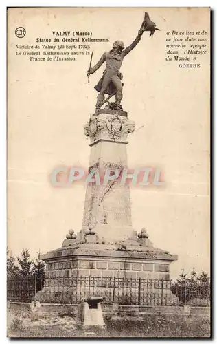 Cartes postales Valmy Statue du general Kellermann