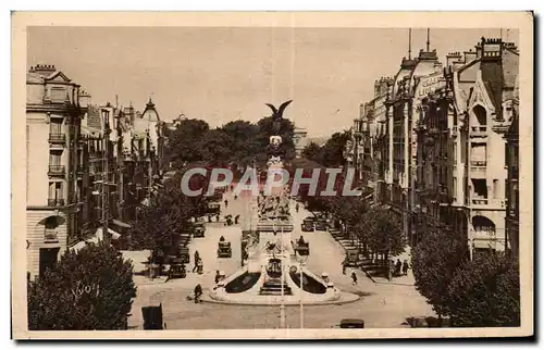 Cartes postales Reims La fontaine Sube et place Drouet d Erlon