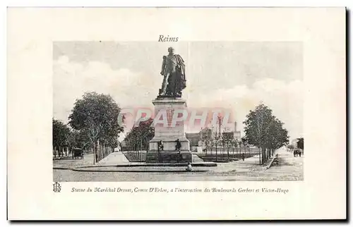 Cartes postales Reims Statue du Marechal Drouet Comte d Erlon