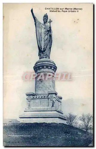 Cartes postales Chatillon sur Marne statue du Pape Urbain II