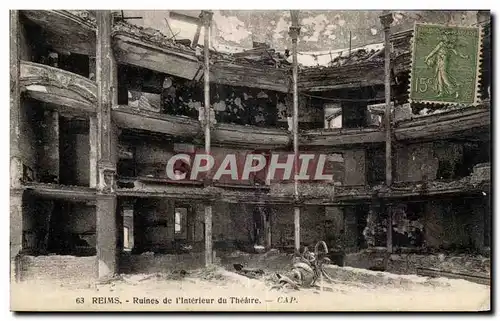 Cartes postales Reims Ruines de l interieur du theatre