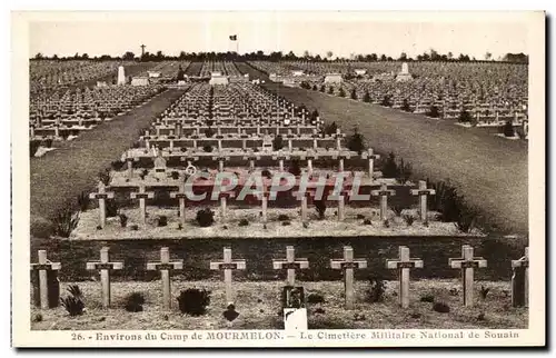 Ansichtskarte AK Environs du Camp de Mourmelon Le cimetiere militaire national de Souain