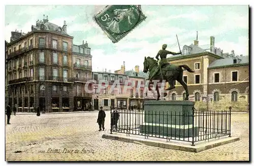 Cartes postales Reims place au parvis