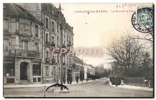 Cartes postales CHalonssur marne la rue de la gare