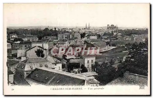 Cartes postales Chalons sur marne vue generale