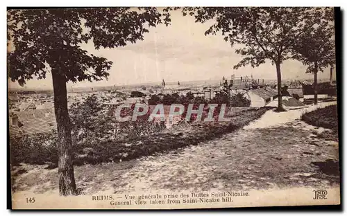 Cartes postales Reims vue generale prise des buttes saint nicaise