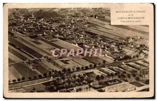 Cartes postales Mourmelon ie grand et le camp de mourmelon vue prise en avion