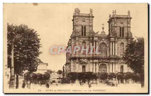 Cartes postales Vitry le francois marne la cathedrale