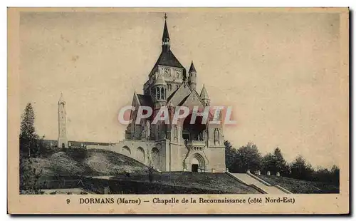 Cartes postales Dormans marne chapelle de la reconnaissance cote nord est