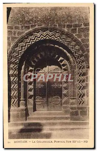 Cartes postales Mortain La Collegiale Portail Sud