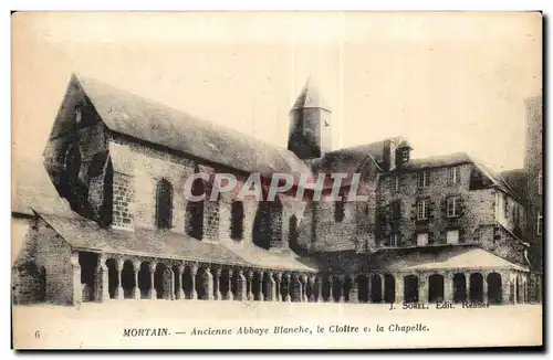 Cartes postales Mortain Ancienne Abbaye blanche le cloitre e la chapelle