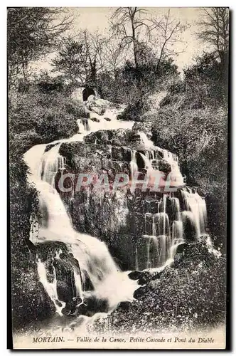 Cartes postales Mortain vallee de la cance petite cascade et pont du diable