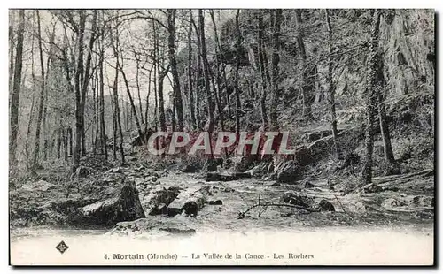 Cartes postales Mortain La vallee de la Cance Les rochers