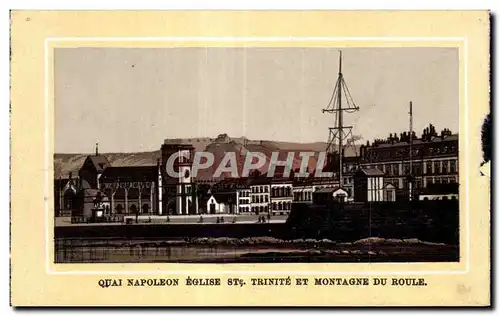 Cartes postales Cherbourg Quai Napoleon Eglise Ste Trinite et montagne du Roule