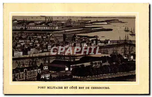 Ansichtskarte AK Cherbourg Port militaire et cote Est de Cherbourg