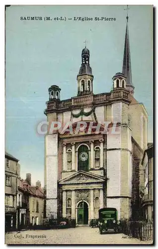 Cartes postales Saumur M et L eglise st pierre