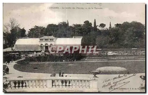 Cartes postales Angers Le jardin des plantes vu de la terrasse