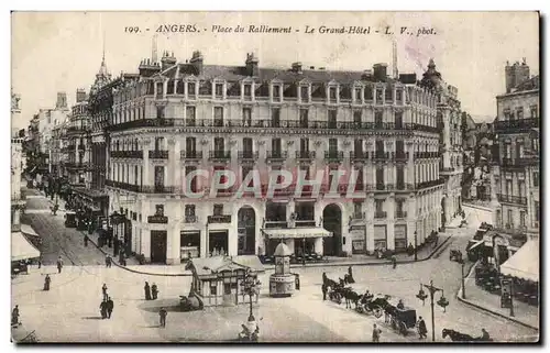 Cartes postales Angers Place du ralliement le grand Hotel L V phot