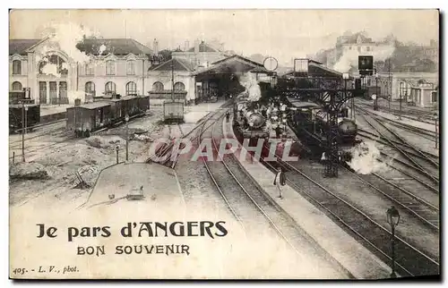 Cartes postales Angers Gare Train