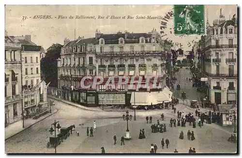 Cartes postales Angers Place du Ralliement Rue d Alsace et rue Saint Maurille