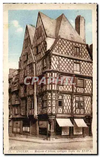 Cartes postales Angers Maison d Adam antique logis du 17eme