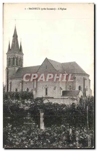 Cartes postales Bagneux ( pres Saumur ) L eglise