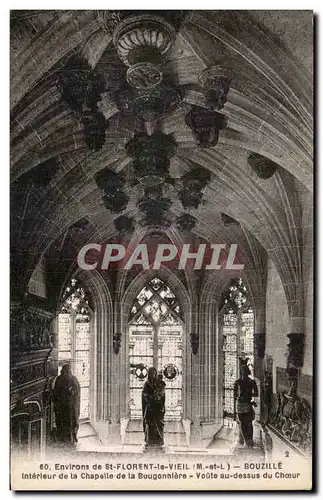 Ansichtskarte AK Environs de Saint Florent le Vieil Bouzille Interieur de la chapelle de la Bourgonniere Voute au