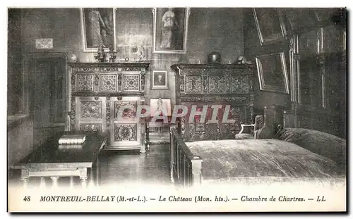 Cartes postales Montreuil Bellay Le chateau Chambre de Chartres