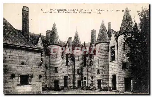 Cartes postales Montreuil Bellay Le chateau Habitations des chanoines