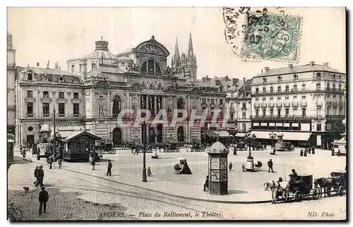 Cartes postales Angers Place du ralliement Le theatre