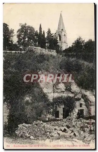 Cartes postales Environs de Saumur Gennes Eglise de St Eusebe