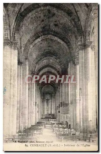 Cartes postales Cuneault Interieur de l eglise