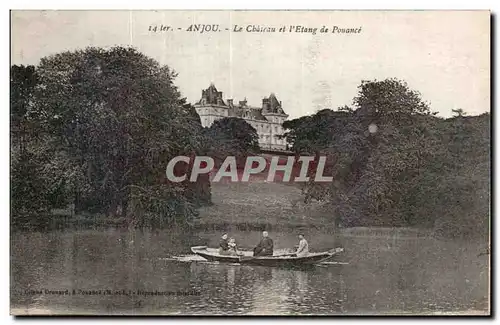 Cartes postales Anjou Le Chateau et l Etang de Pouance