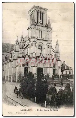 Cartes postales Longue Eglise Sortie de Masse