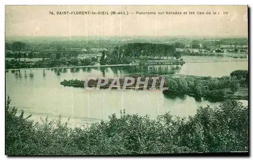 Ansichtskarte AK Saint Florent te Vieil Panorama sur Varades et les les de la