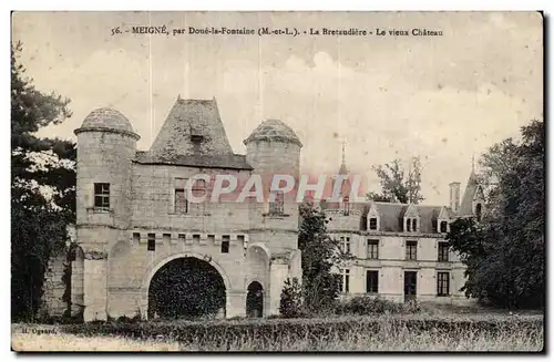 Cartes postales Meigne par Done la Fontaine La Bretaudiere Le vieux Chateau