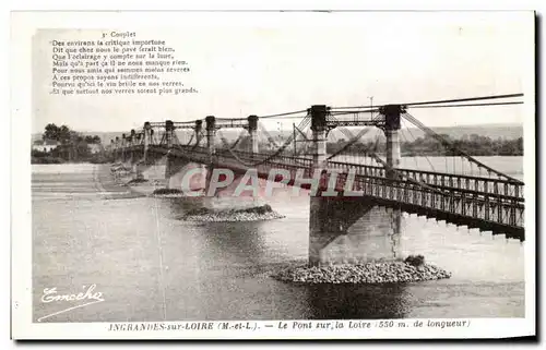 Cartes postales Ingrandes sur Loirs Le Pont sur la Loire de longueur