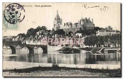 Ansichtskarte AK Gien (Loiret) Vue generale