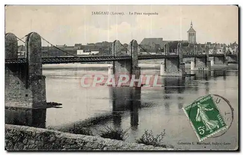 Cartes postales Jargeau (Loiret) Le Pont suspendu